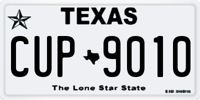 TX license plate CUP9010