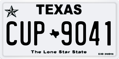 TX license plate CUP9041