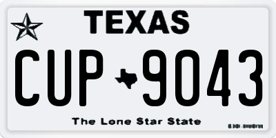 TX license plate CUP9043
