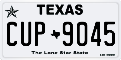 TX license plate CUP9045