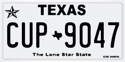 TX license plate CUP9047