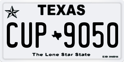 TX license plate CUP9050