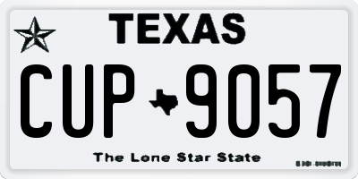 TX license plate CUP9057