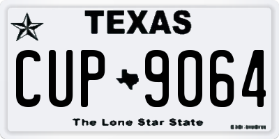 TX license plate CUP9064