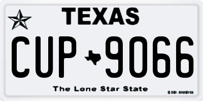 TX license plate CUP9066