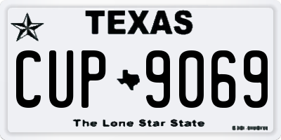 TX license plate CUP9069