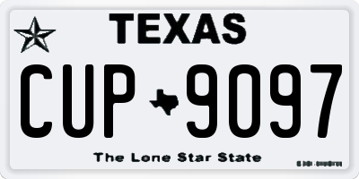 TX license plate CUP9097
