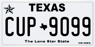 TX license plate CUP9099