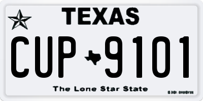 TX license plate CUP9101