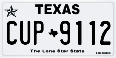 TX license plate CUP9112