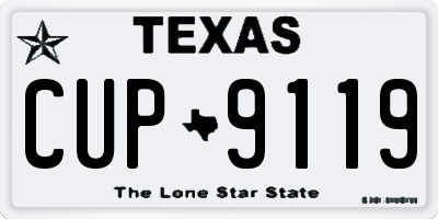 TX license plate CUP9119