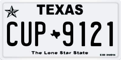 TX license plate CUP9121