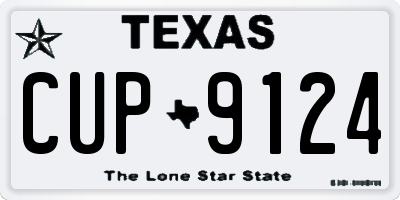 TX license plate CUP9124