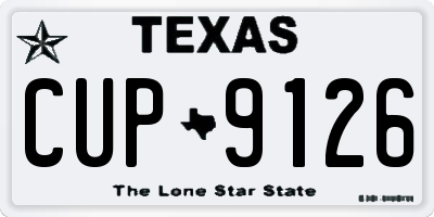 TX license plate CUP9126
