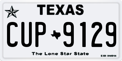 TX license plate CUP9129