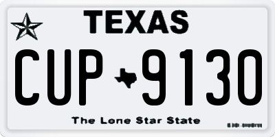 TX license plate CUP9130
