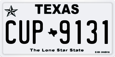 TX license plate CUP9131