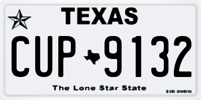 TX license plate CUP9132
