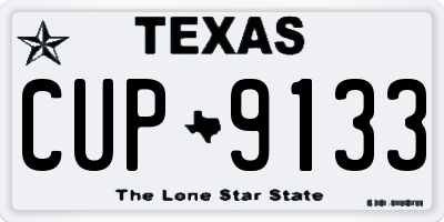 TX license plate CUP9133