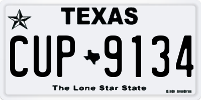 TX license plate CUP9134
