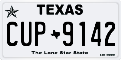 TX license plate CUP9142