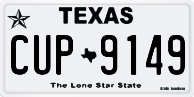 TX license plate CUP9149