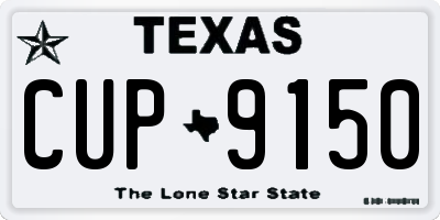TX license plate CUP9150