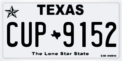 TX license plate CUP9152