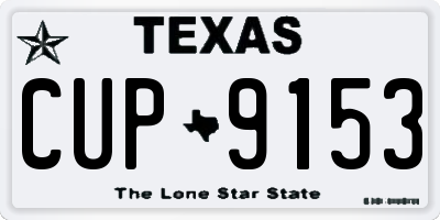 TX license plate CUP9153