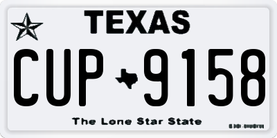 TX license plate CUP9158