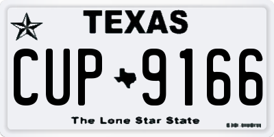 TX license plate CUP9166