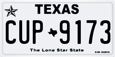 TX license plate CUP9173