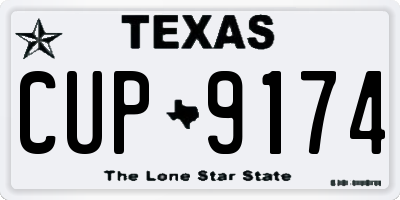 TX license plate CUP9174