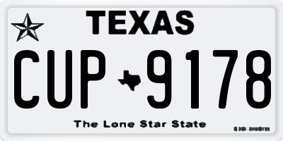 TX license plate CUP9178