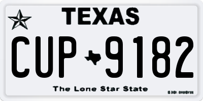 TX license plate CUP9182