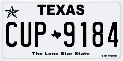 TX license plate CUP9184