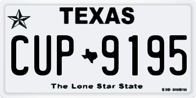 TX license plate CUP9195