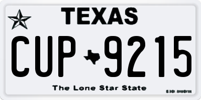 TX license plate CUP9215