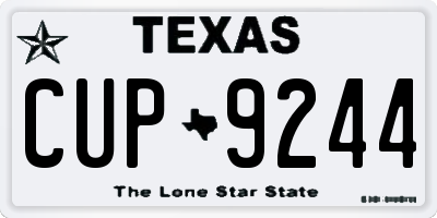 TX license plate CUP9244