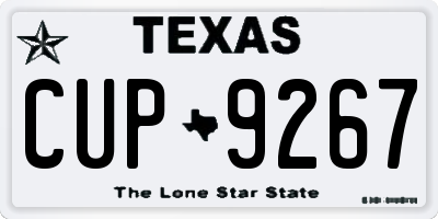 TX license plate CUP9267