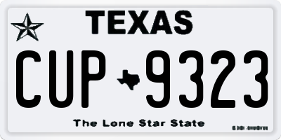 TX license plate CUP9323