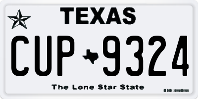 TX license plate CUP9324