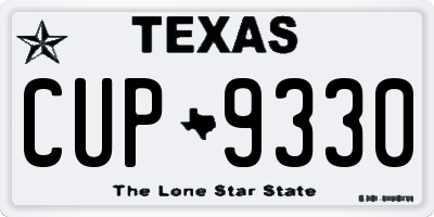 TX license plate CUP9330