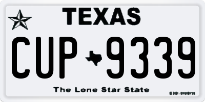 TX license plate CUP9339