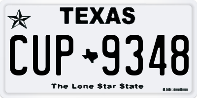 TX license plate CUP9348