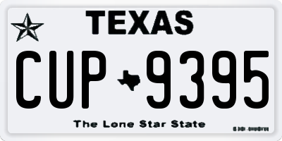 TX license plate CUP9395