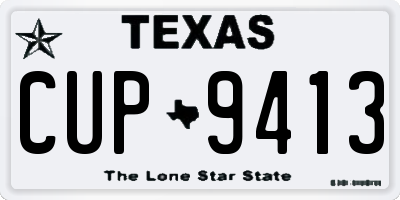 TX license plate CUP9413