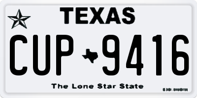 TX license plate CUP9416