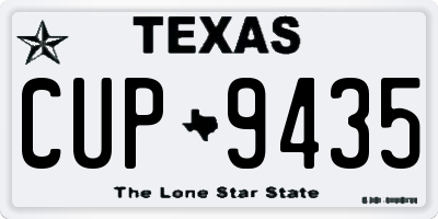 TX license plate CUP9435