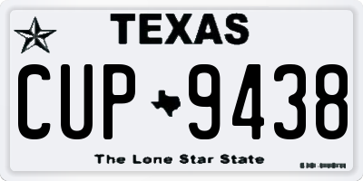 TX license plate CUP9438